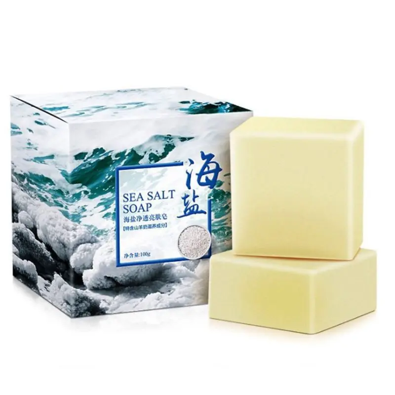 100 г морской соли очиститель для лица против клещей мыло Удаление прыщей поры