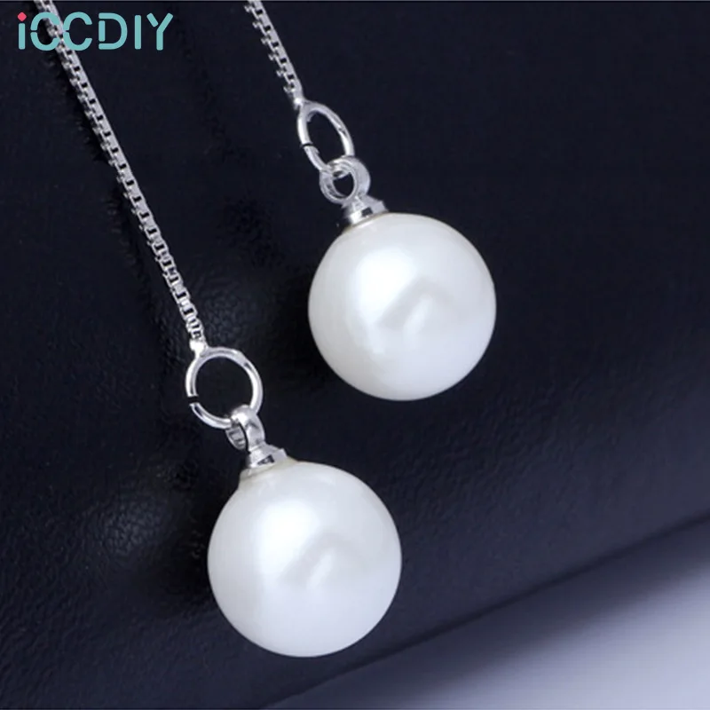 

Pearl ear line women's fashion temperament women's elegant long ear chain simple fashion Long Tassel Earrings stud earrings