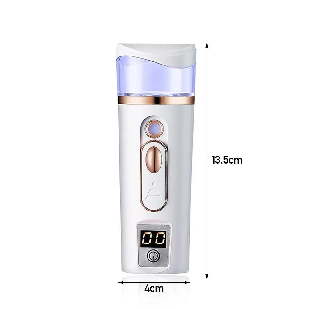 

Hand-held Water Replenishment Instrument Atomization Eyelash Face Mist Humectant Steamer Hydration Sprayer USB Charging