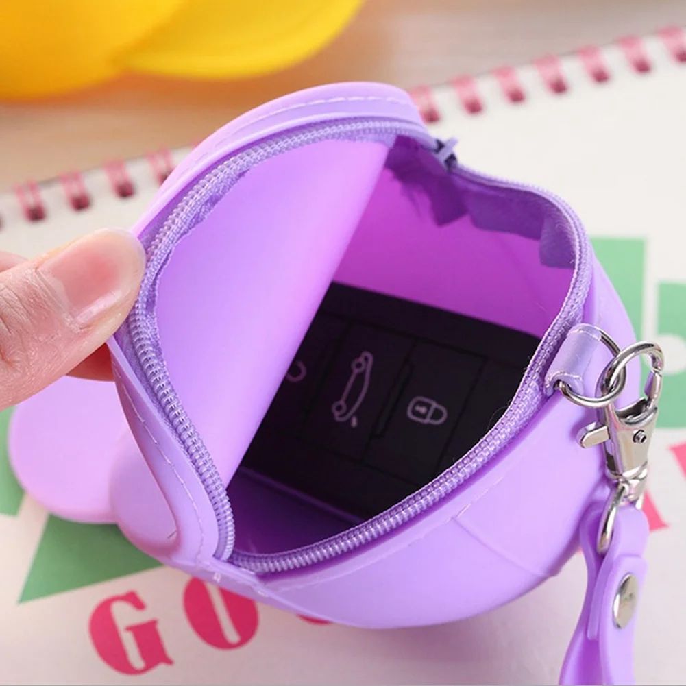 

New Korean candy color baseball cap coin bag mini cute hat key case silicone female coin purse clutch