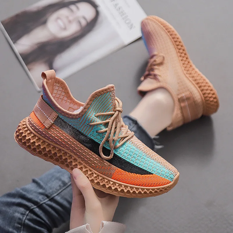 

Women Sneakers 2020 summer Tenis Feminino Casual colorful sock Shoes Women Mesh Breathable Mesh Women running shoes 3h61