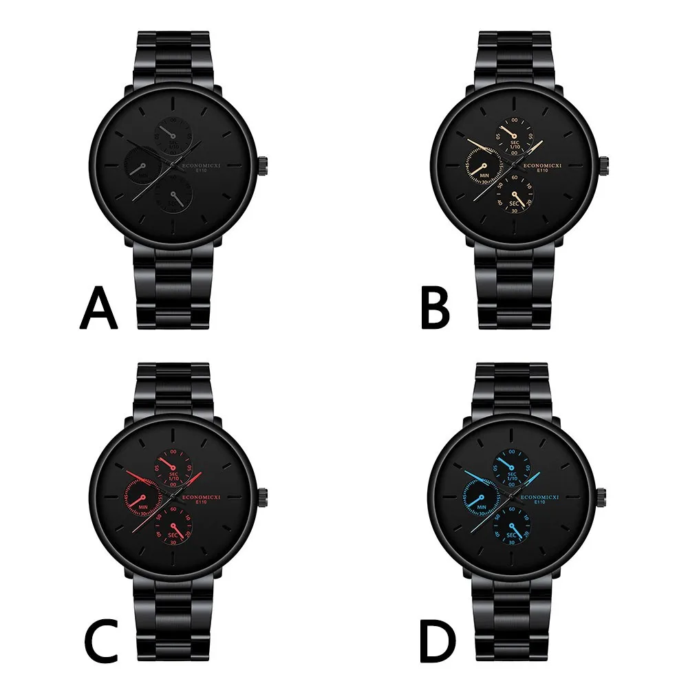 

watch for men New Business Fashion Watch Men's Stainless Steel Belt Sport Quartz wristwatches Man Luxury relogio masculino