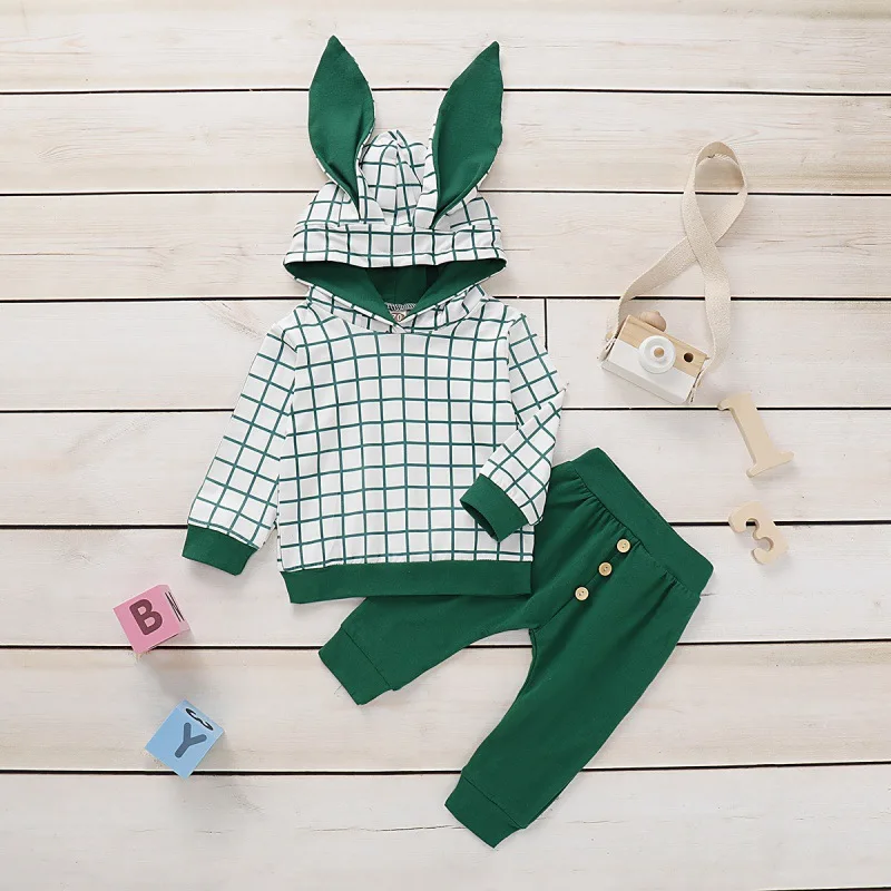 Комплект одежды из 2 предметов для новорожденных девочек футболка с капюшоном и