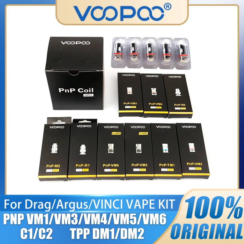 

VOOPOO PnP Coil VM1 VM3 VM4 0.2ohm 0.3ohm 0.45ohm TPP DM1 DM2 Mesh Coil For DRAG X S Max Argus GT X Pro VINCI 2 X2 Vape Pod Kit