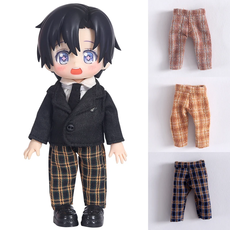 

New OB11 BJD Doll Clothes Plaid pants Casual trousers or Shirt jacket for ob11,obitsu11,Molly, 1/12bjd doll accessories Clothing