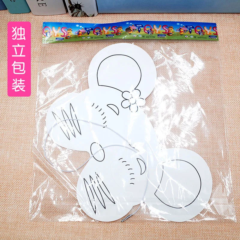 

Children's DIY Graffiti Blank Cartoon Animal Mask Arts and Crafts Toys Kindergarten Education Toys for Kids Toddler