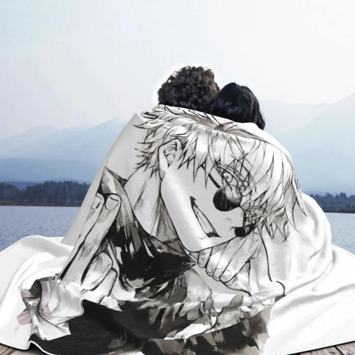 Теплое Флисовое одеяло с аниме манга постельное белье для путешествий и отдыха