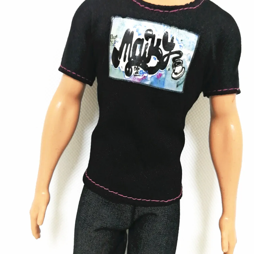 Комплект из черной футболки и брюк Ken The Boy Friend для куклы Барби BJD аксессуары