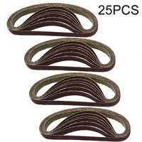 25pcsset sanding belts 330 x 10mm air finger sander sanding belt 6080100120 grit for wood paint light metal grinding