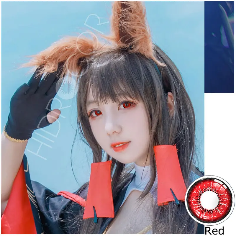 1 пара Хэллоуин Косплэй контактные линзы Цвет ed для глаз ежегодно контакты Pupilentes