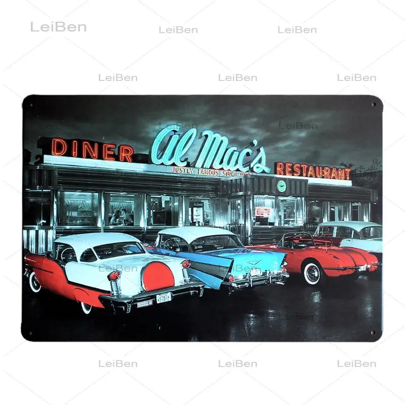 

Car Retro Metal Tin Sign Vintage Metal Plaque Garage Wall Art Poster Bar Pub Club Home Decor Wall Sticker Tin Painting 20X30Cm