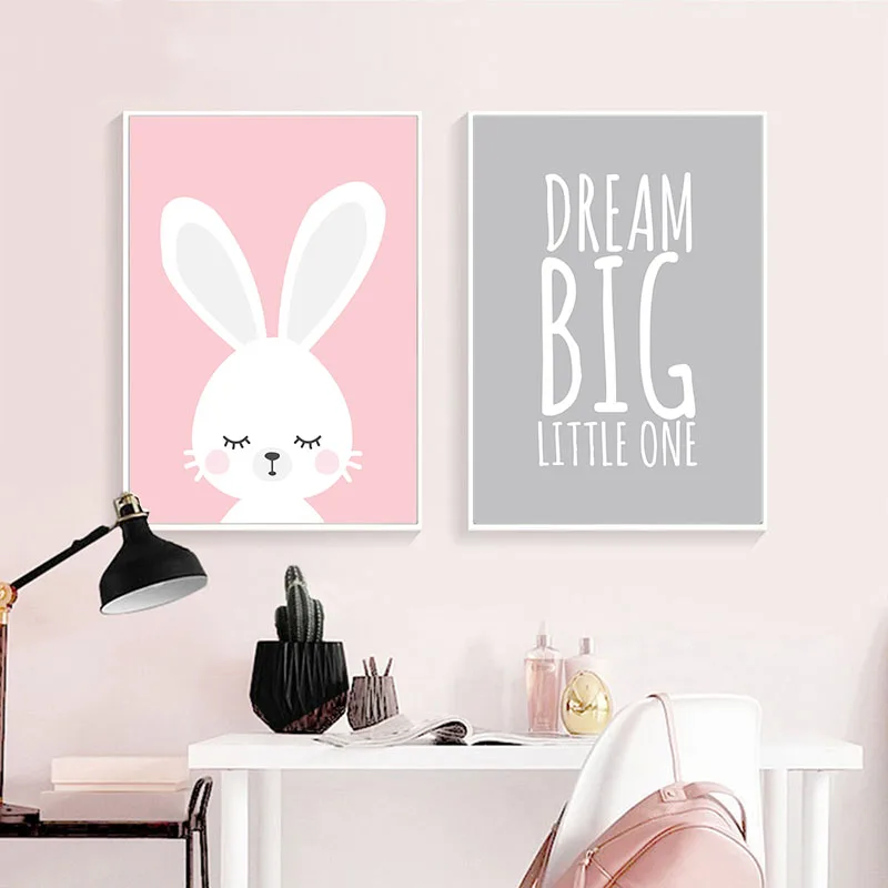 Настенная картина для детской комнаты девочек рисунок на холсте постер с
