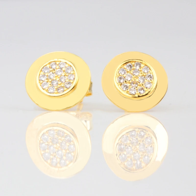 

Original S925 Sterling Silver Pan Earring Fashion Logo Versatile Round Set Earrings For Women Wedding Gift Fashion Jewelry