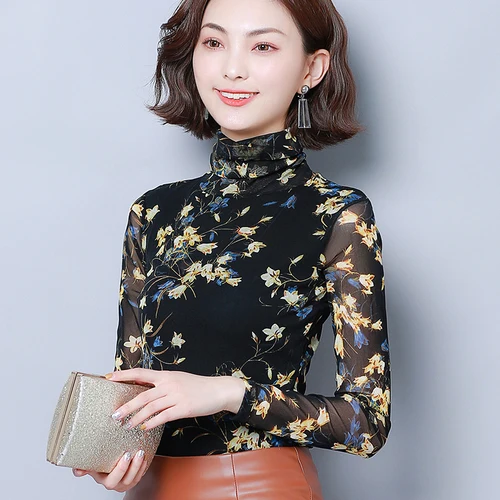 Новинка осени 2020 популярный эластичный высокий воротник изысканный принт