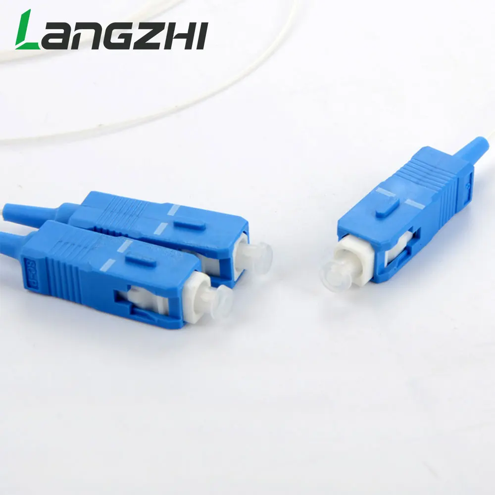10 шт./пакет SC UPC мини PLC 1X2 одномодовый волоконно оптический разветвитель FTTH Сталь