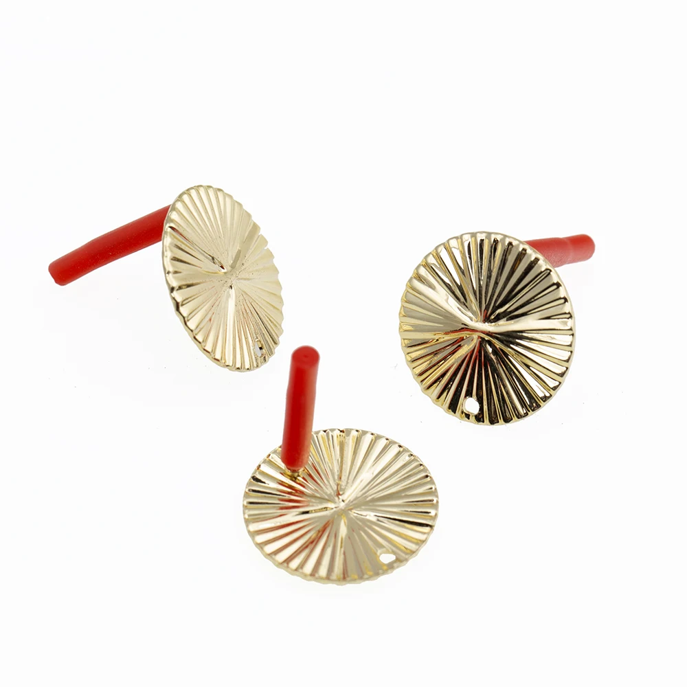 

10pcs Stud Earrings Setting Round Earrings Connectors Dangle Earrings Base for DIY Jewelry Making Accessories