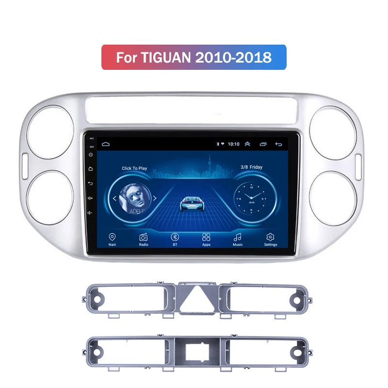 Для VW Tiguan 2010-2016 2017 2018 автомобильный навигатор DVD GPS Android 9 большой экран стерео