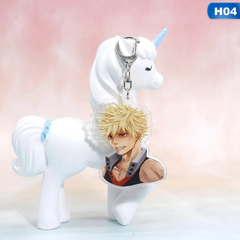 4 1 шт. аниме My Hero Academy Bakugo Katsuki Todoroki Shoto брелок для ключей - Цвет: 4