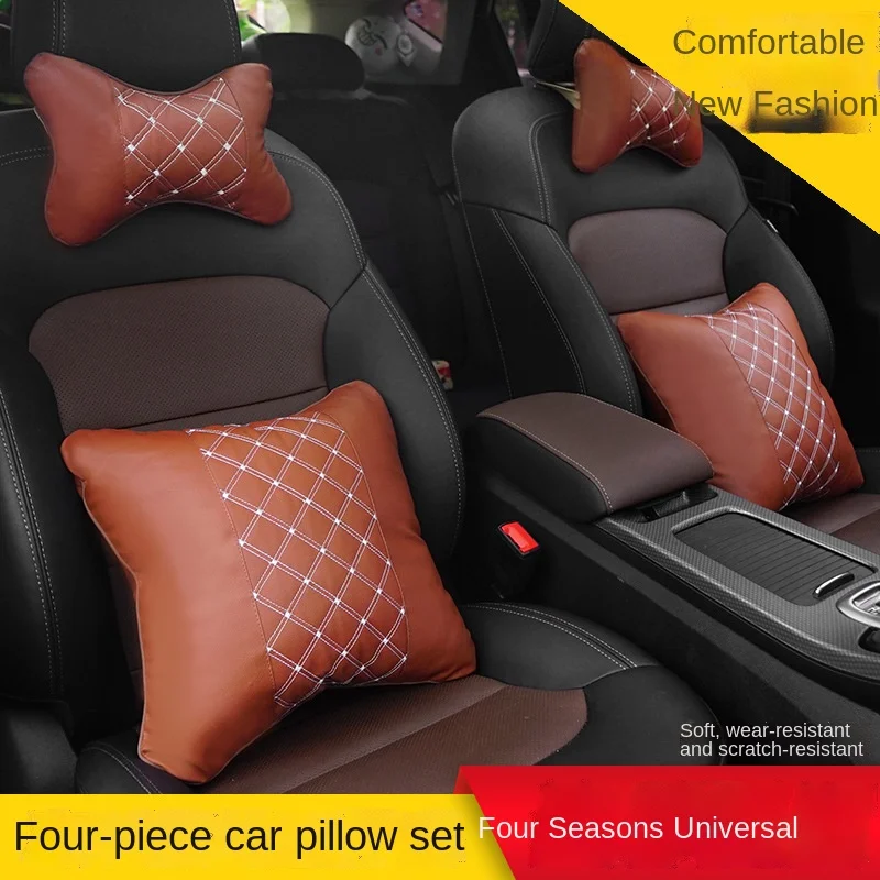 

Automotive Headrest Embroidery Set Lumbar Support Pillow Car Seat Car Neck Pillow Car Supplies Popular Pillow