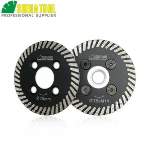 Алмазный гравировальный пильный диск SHDIATOOL, насадка со съемным фланцем M14 и диском для резки, 75 мм, 1 шт., 75 мм