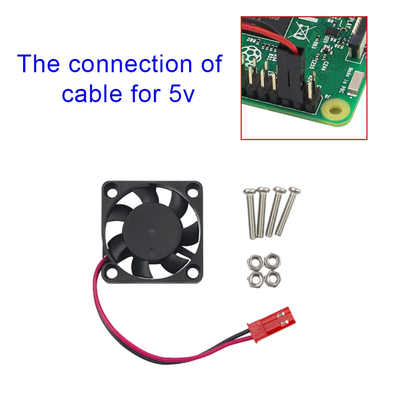 Вентилятор охлаждения 5 в 3 В для Raspberry Pi 4 2 for Orange Retroflag чехол|Аксессуары