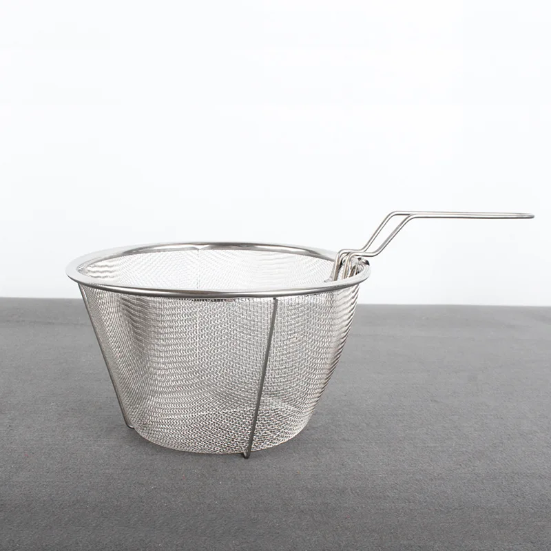 

Stainless Steel Frying Basket Colander Strainer Sieve Round Fries Frying Frame Chef Home Frying Mesh Basket Kitchen Tools