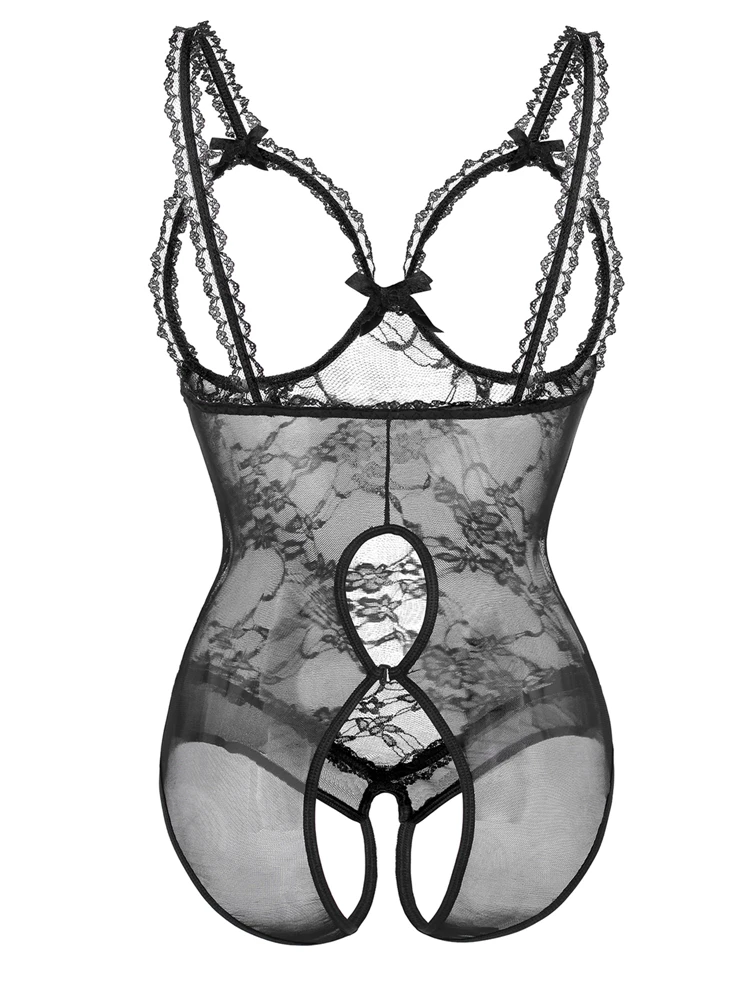 Сексуальное прозрачное женское нижнее белье размера плюс кружевное открытая