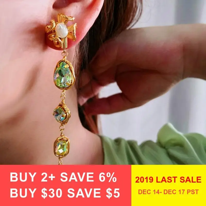 DAIMI 2019 жемчужные серьги ручной работы новые темпераментные персональные длинные