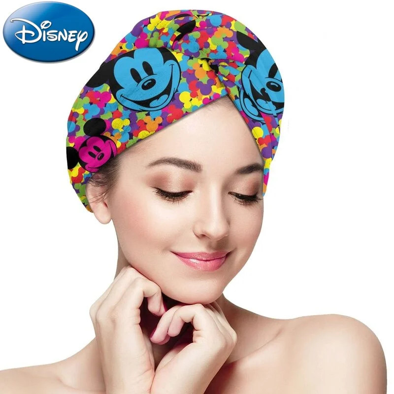 

2022 New Disney Cartoon Woman Dry Hair Cap Super Absorbent And Quick-Drying Shower Cap Towel Cap Wiping Head Towel Headscarf