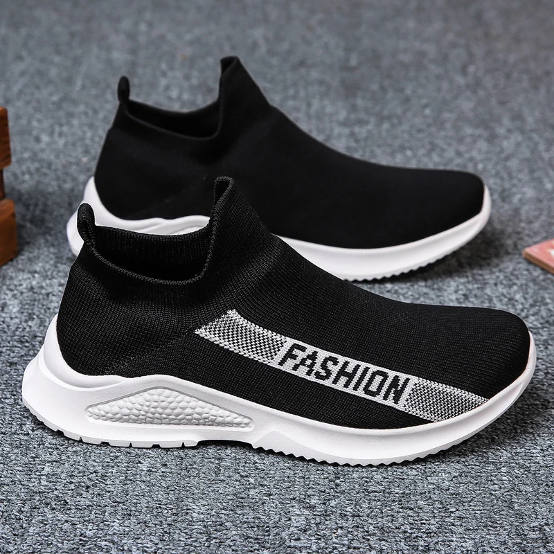 

Spring Summer Socks Shoes Men Flying Weaving Comfortable Simple Outdoor Trend Men's Sneakers Zapatillas Hombre Scarpe Uomo