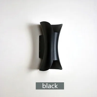black Современный светодиодный настенный светильник ночник для спальни свет гостиной балкон прохода Настенные лампы в коридор настенные осветительные приспособления лампа - Цвет абажура: black