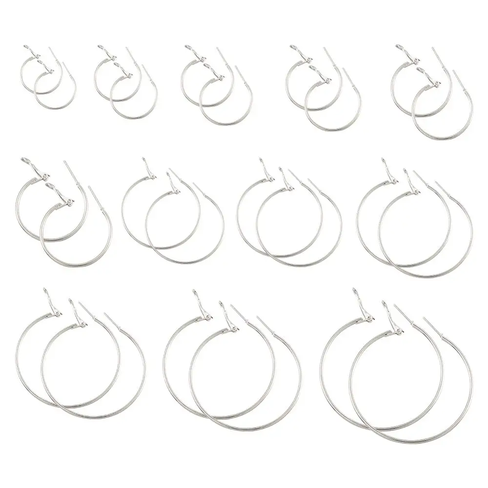 12 пар/упак. железные серьги-кольца для изготовления ювелирных изделий своими
