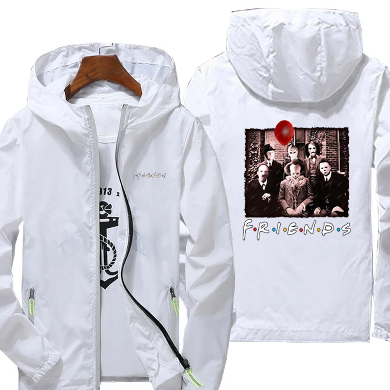 

Jacket men windbreaker summer Reflective jacket Friends men street windbreaker hoodie zipper thin jacket