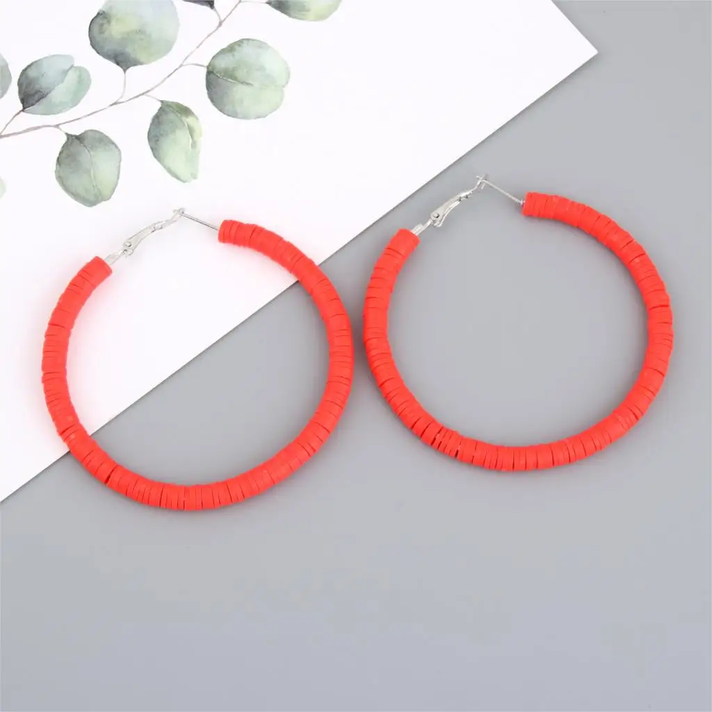 1 пара богемные этнические разноцветные Круглые серьги круглые большие висячие