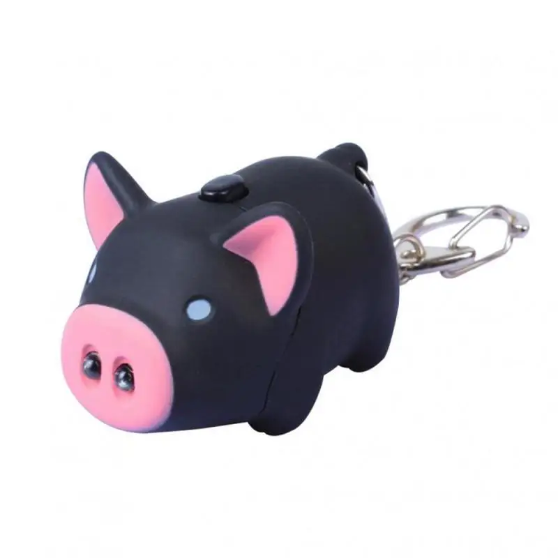 

1pcs Portable Car Keychain Cute Pig LED Light Car Bag Pendant Creative Auto Accessories Interior Decoration childern Gift
