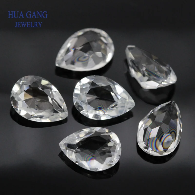 White Topaz Gemstone Pear Shape Cut Loose Natural Stone Beads For Jewelry Making 2x3-10x14mm Free Shipping AAAAA Quality | Украшения и