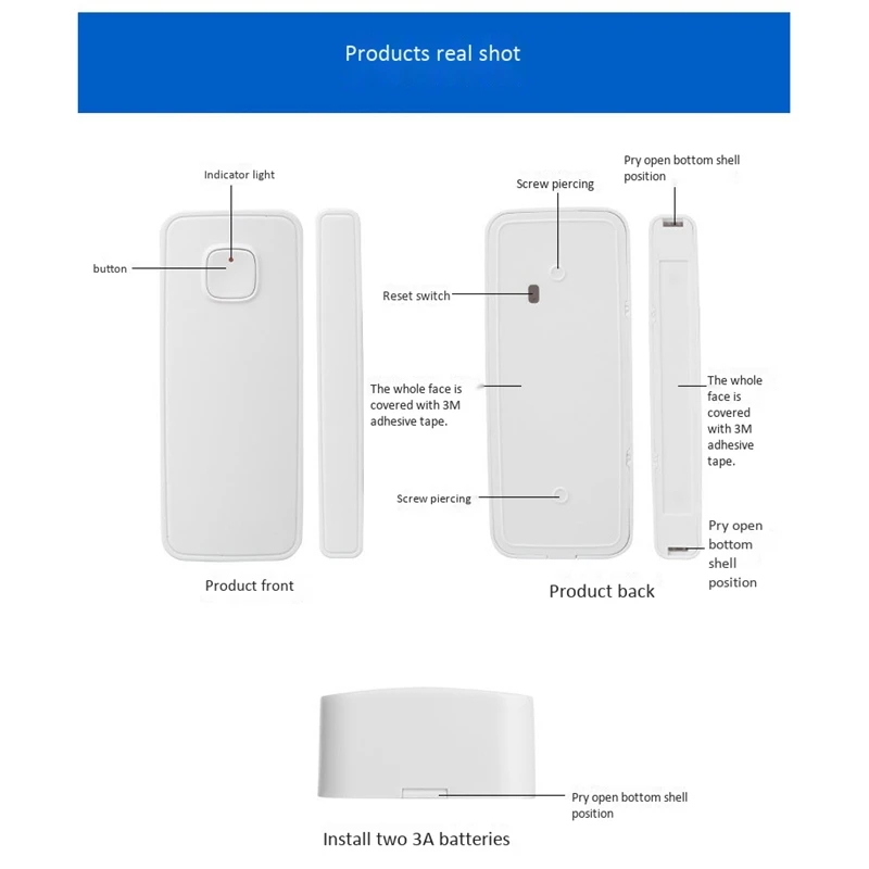 Умный дом безопасности беспроводной дверной сигнализации Wi Fi датчик окна