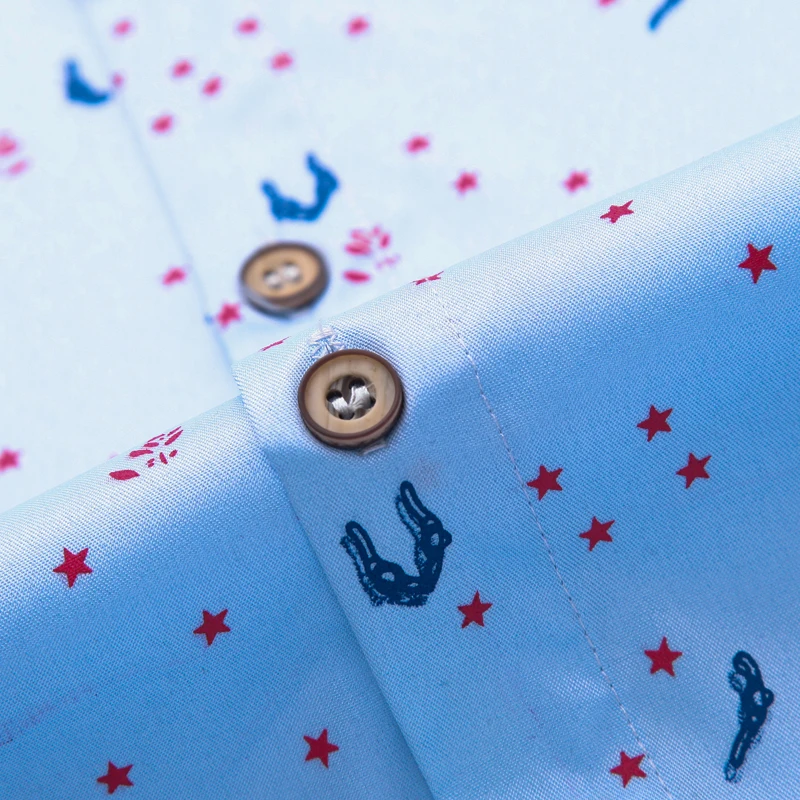 2021 Мужская рубашка с коротким рукавом и принтом Социальные звезды повседневная