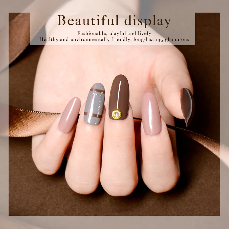 Nail Vision 5ML Gel Polish For Manicure Semi Permanent Enamels UV Led Pure Grey Brown Art Varnish Soak Off | Красота и здоровье