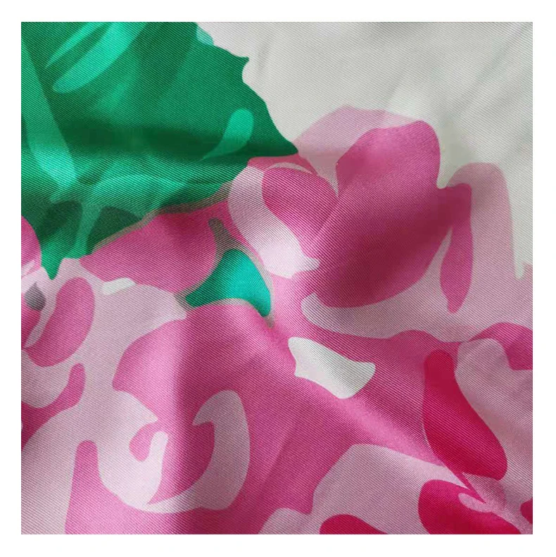 

Red Floral elegant luxury 100% real silk scarf women print fashion scarves shawl 90cm big square natural siik bandana lady gift
