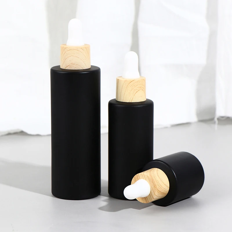 

New Refillable Dropper Bottle Tubes Frosted Glass Essential Massage Oil Container