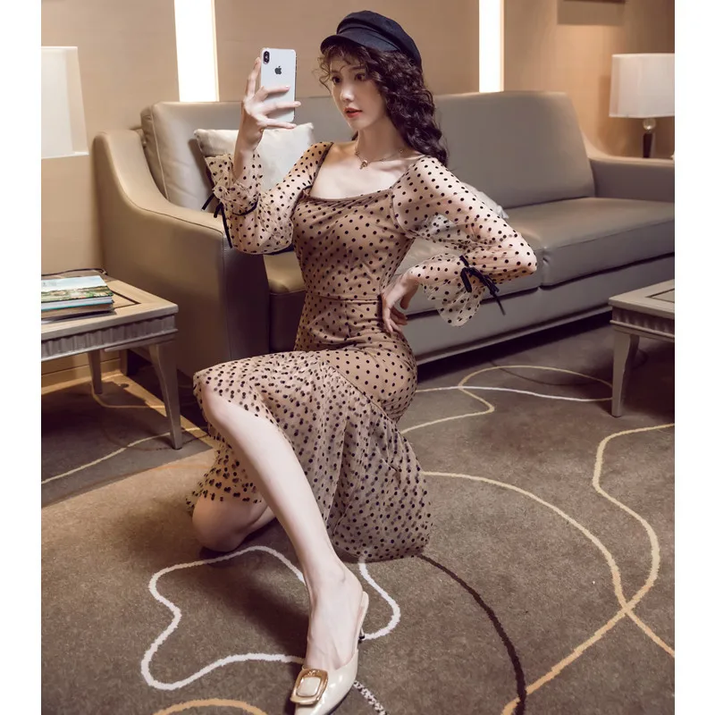 Modis уличная осенняя одежда для дам Для женщин тонкий миди осеннее платье размер