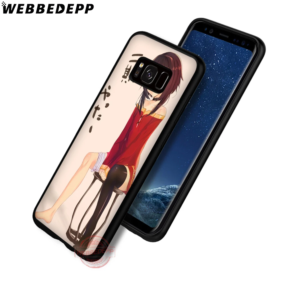 WEBBEDEPP аниме Konosuba Megumin мягкий чехол для телефона с изображением цветов Samsung S6 S7 край