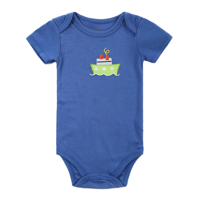 Детский хлопковый комбинезон с коротким рукавом в виде животного |