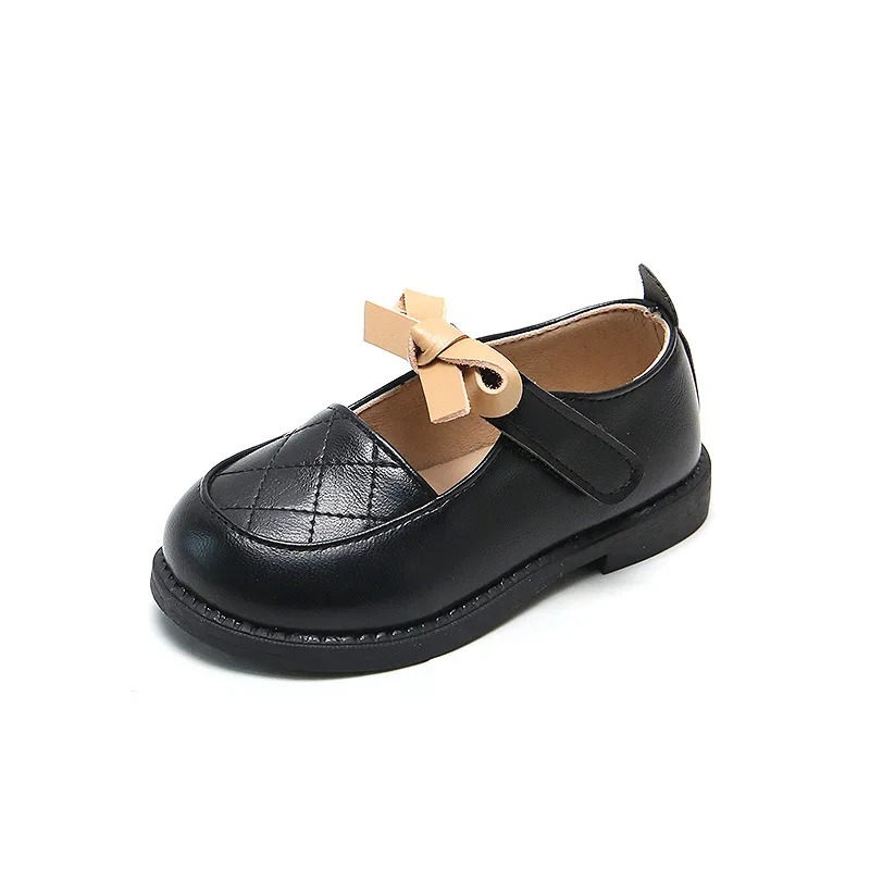 

Kids Flats 2021 Spring Girls Fashion Princess Flats Children Black Shoes Student School Shoes Baby Shoes Brand Shoes PY-MJ-075
