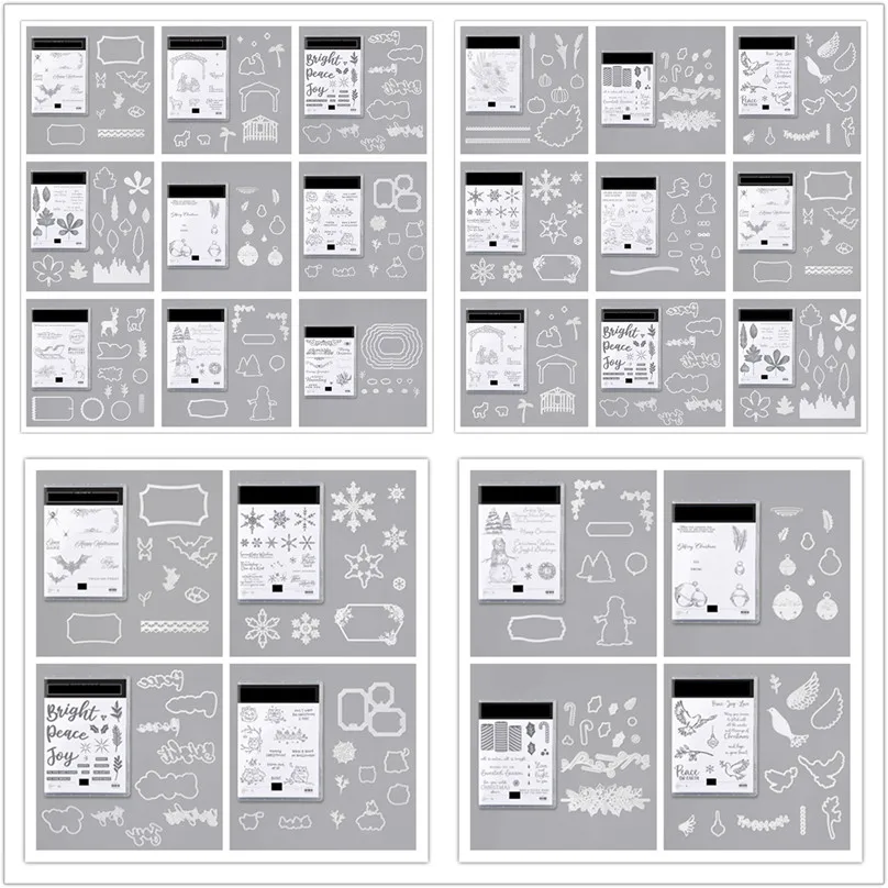 Прозрачные штампы и металлические вырезанные форма для рукоделия Скрапбукинг