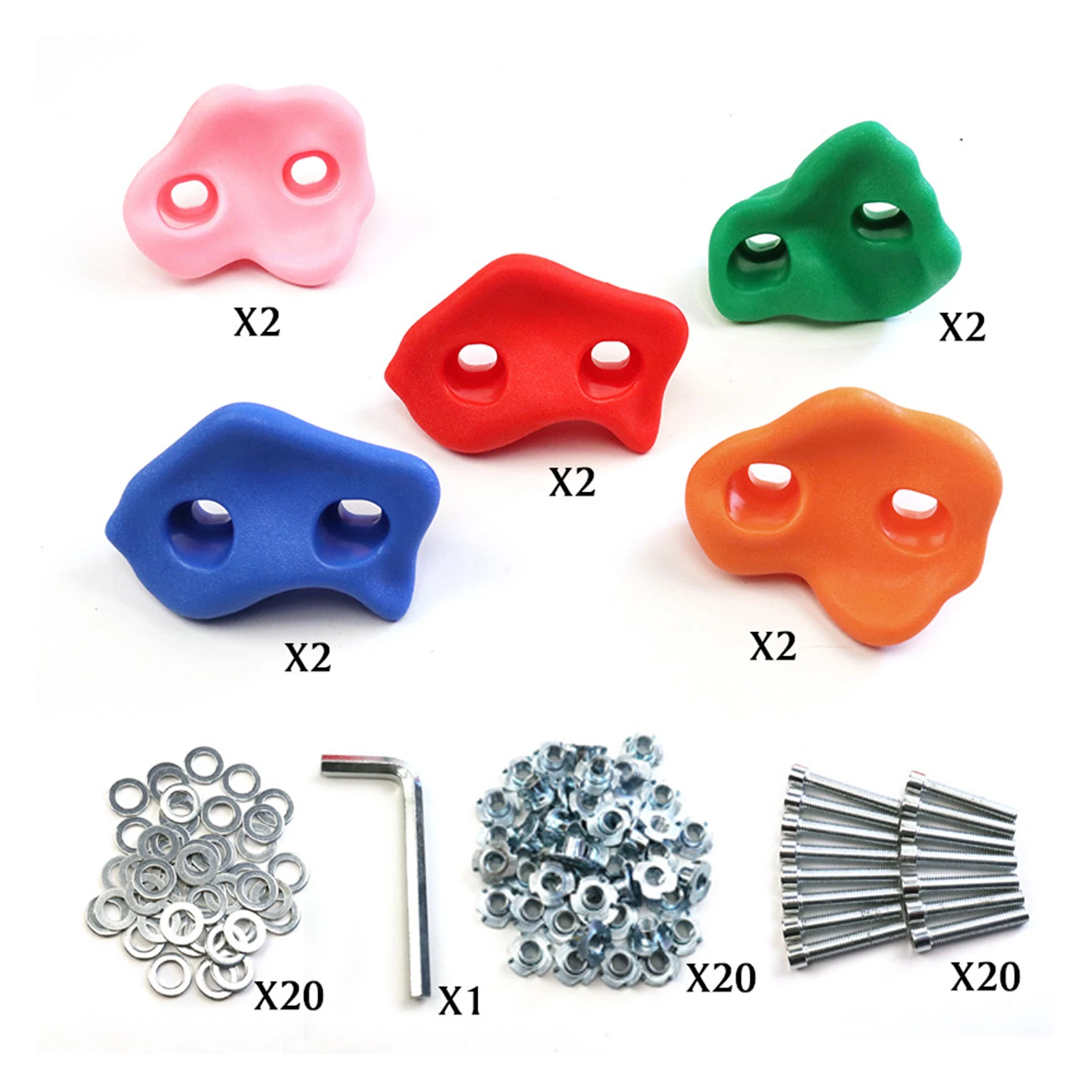 

Children's Outdoor Climbing Wall Stones Textured Rock Climbing Holds For Kids With Installation Hardware Kids Sports Games