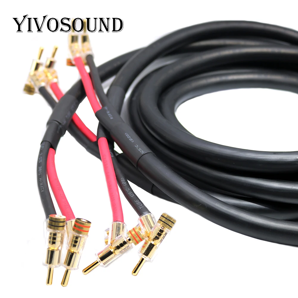 Yivosound аудио линия Hi end OCC спикер провод для Fi систем Y разъем банан кабель|Кабели VGA|