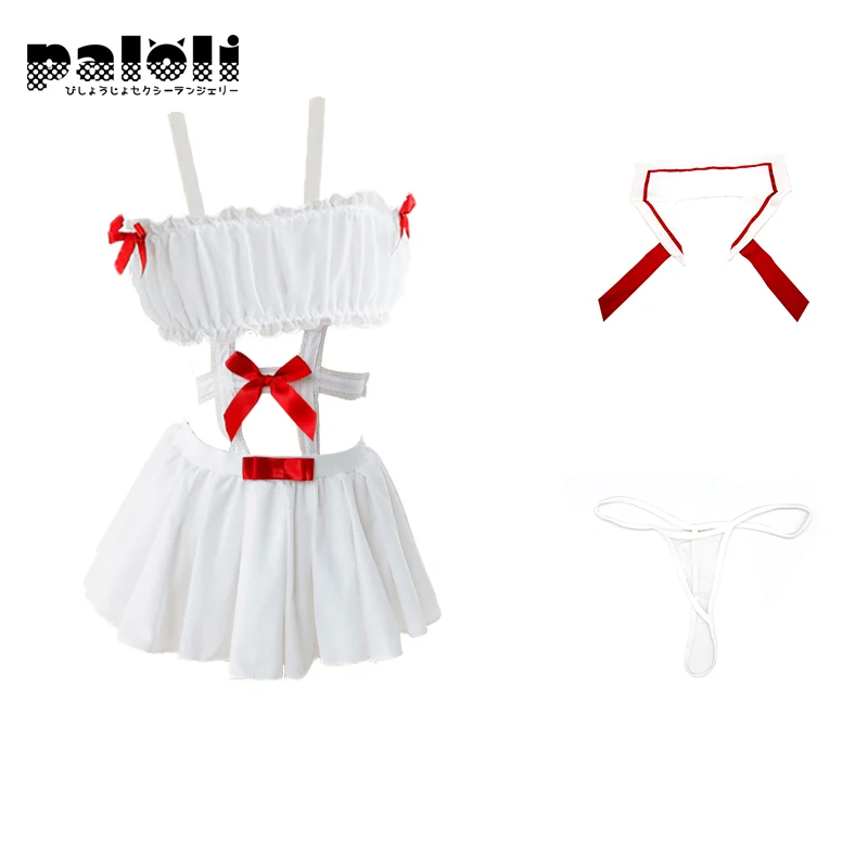 Палоли японская школьная аниме JK-форма с мини-юбкой Сексуальное белье прозрачное Кавай Холл Топ-трусики Костюм горничной.