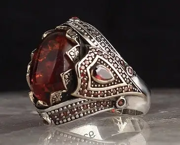 

Silver 925k Mens Ring,Handmade Mens Ring,Natural Amber Stone,Jewelry Gift For Mens